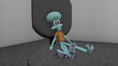 Squidward on a chair