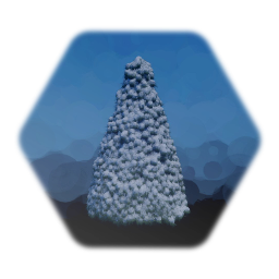 Snowy Evergreen Tree