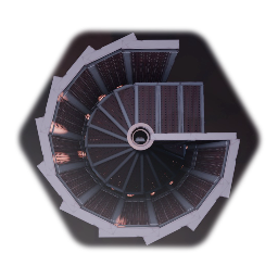 Two Story Spiral Staircase Assembly