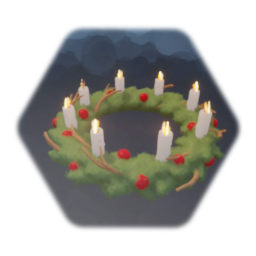 Table Christmas Wreath with Candles