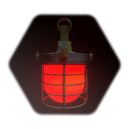 Old Industrial Emergency Pendant Light