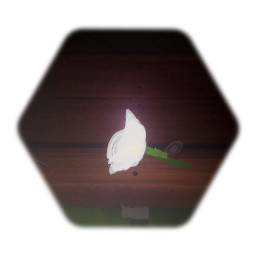 Glowing white flower