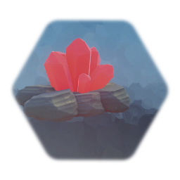 Cristaux Rouges sur un Rocher / Red Crystals in a Rock