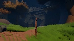 Forest cave entrance