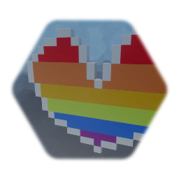 Pride heart pixel art