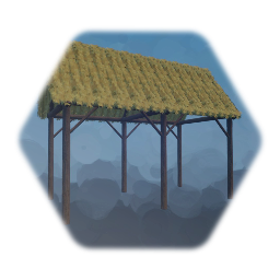 Open Storage Shed Thatched Roof