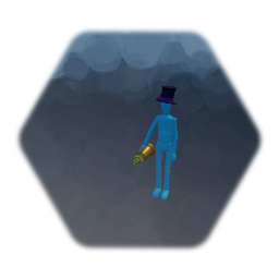 Puppet with impy award trophy