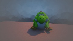 Fat Yoshi stares at you as you try to escape the void