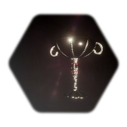 Goblet - Chalice - Silver with Embedded Rubies