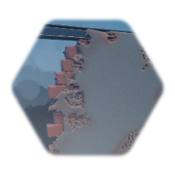 Demolierte Wand mit Stahlträger