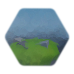 Grassy rock