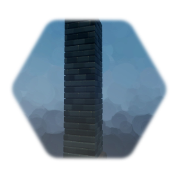 Dark green stone brick pillar