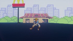 Link doing the stanky leg in a McDonald's parking lot