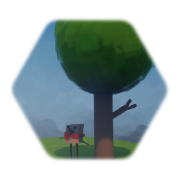 Block JR under a tree