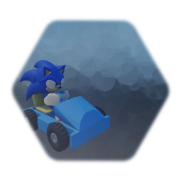 Sonic in a go kart