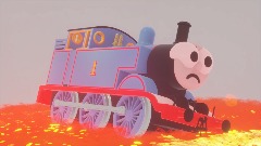 Thomas falls into Lava and dies