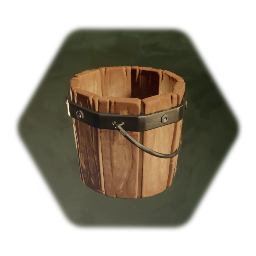 wooden bucket