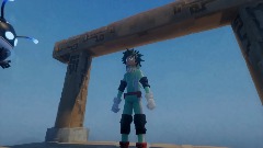 Deku fights zombies
