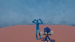 Puppet and sonic does a default dance