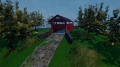 Covered bridge scene