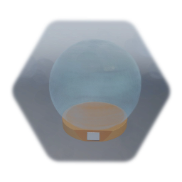 Boule en verre sur socle