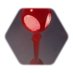 Crimson Red Gothic Lamppost/Street light (HIGH DETAIL)