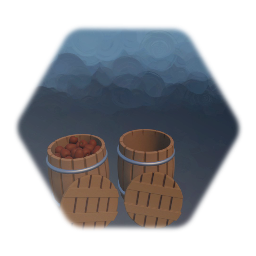 Wooden Barrels -full and empty-