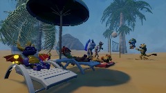 Spyro and Friends Scenes - Beach time