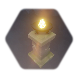 Brazier Lamp on Stone Pedestal