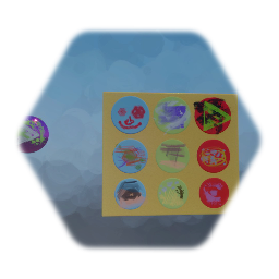 Pinealgod's Dreamscom 22 Stickers and Badge First Attempt