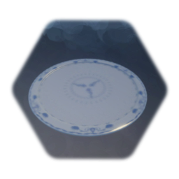 Plate with painted flowers