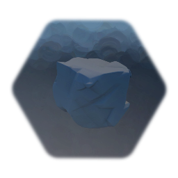 Rock cube hewn gray tile