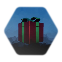 Decorative Gift - Red Wrapping, Green Bow