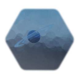 Planet ringed blue