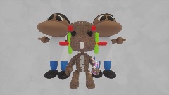 Sackboy eats Gum Soda  (he dies)