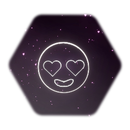Happy emoji with hearts in eyes