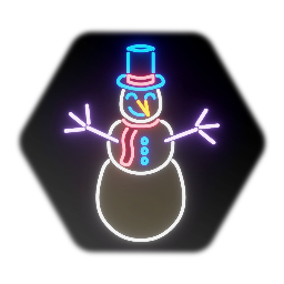 Neon Happy Snowman