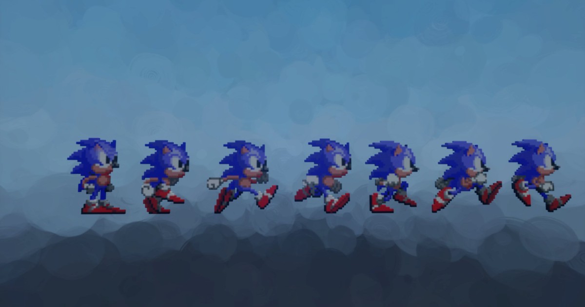 2D Sonic Walking Sprites | Indreams - Dreams™ companion website