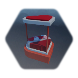 Heart Bed and Pillows