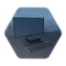 Computer, keyboard & screen