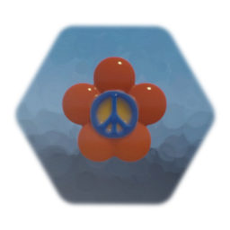 Peace Sign 1 - Orange Flower
