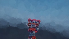 Giant circus baby combing scuffbabys hair