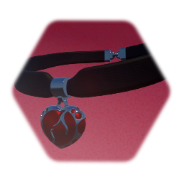 Crimson Heart Choker Necklace