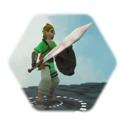 Link with a green tunic