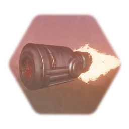 Rusty old Sci-fi Jet engine