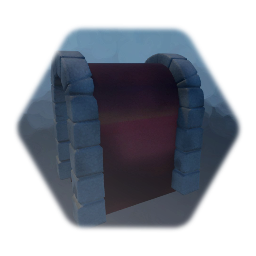 Short Medieval arched tunnel (Painted walls)