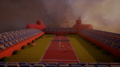 Tennis Court Scene