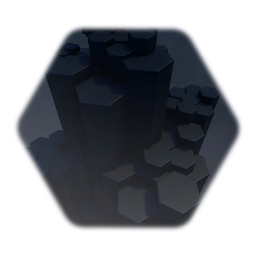 Hexagonal rock formation - sharp