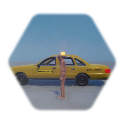 Cyber City Cab Co. taxi cab with jump in and drive puppet logic