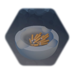 Ash tray with cigarettes